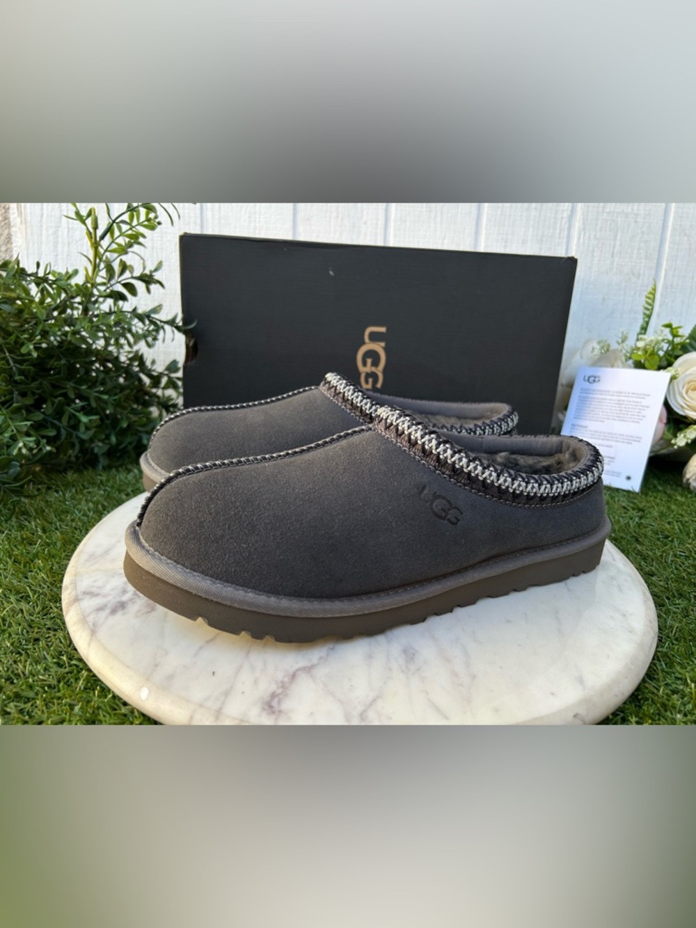 UGG Tasman II Men’s Dark Grey Slip-On Loafers size 8 women 10 new/with box